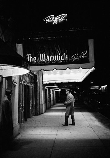 Alone, outside The Warwick Hotel, New York City.  March, 17