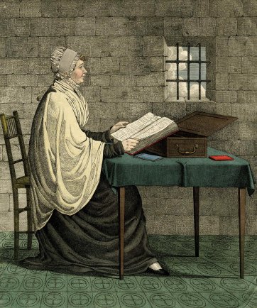In prison and ye came unto me [Portrait of Elizabeth Fry, Newgate Prison]