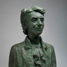 Portrait bust of Dr Christine Rivett