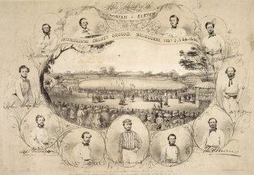 Sketch of the Victorian Eleven and the Intercolonial Cricket Ground