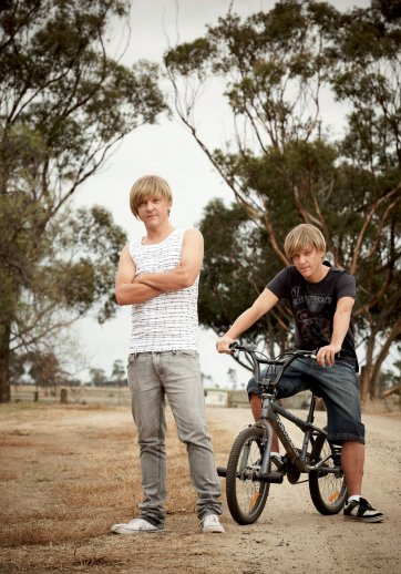 Chris Lilley as Nathan and Daniel from Angry Boys, 2011