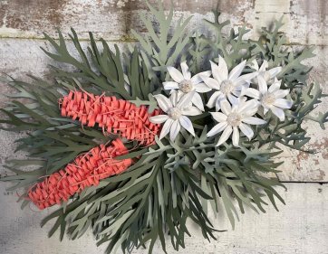 Native flowers made from paper