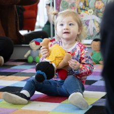 A child playing in the Gallery