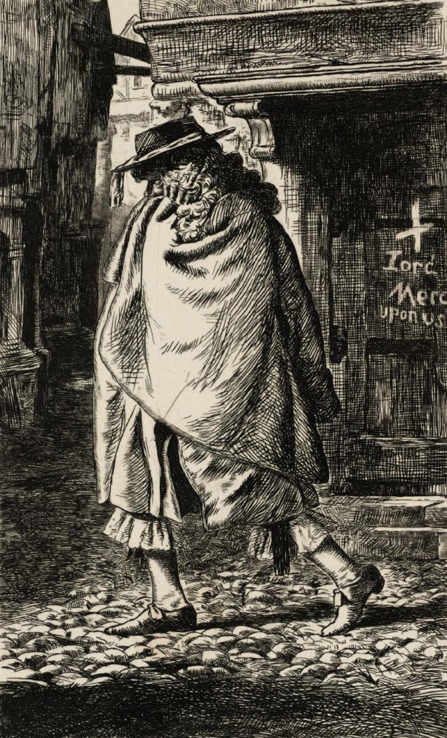 Scene of the plague of London, 1862