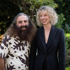 Costa Georgiadis and Director Bree Pickering at the announcement of The People’s Portrait.