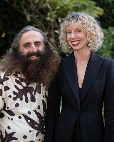Costa Georgiadis and Director Bree Pickering at the announcement of The People’s Portrait.