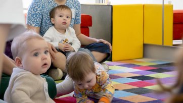 Children participating in Little Faces