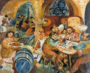 Christ Dining at Young and Jacksons, 1948 by John Perceval