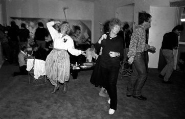 Brett Whiteley dancing with Arna Marie Winchester at a party in his studio in Raper Street