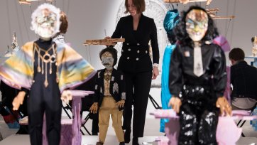 Performance still of Emily Hunt: The Grotto presented at the Art Gallery of New South Wales on 26 June 2024 Photo © Art Gallery of NSW, Anna Kucera and Jenni Carter