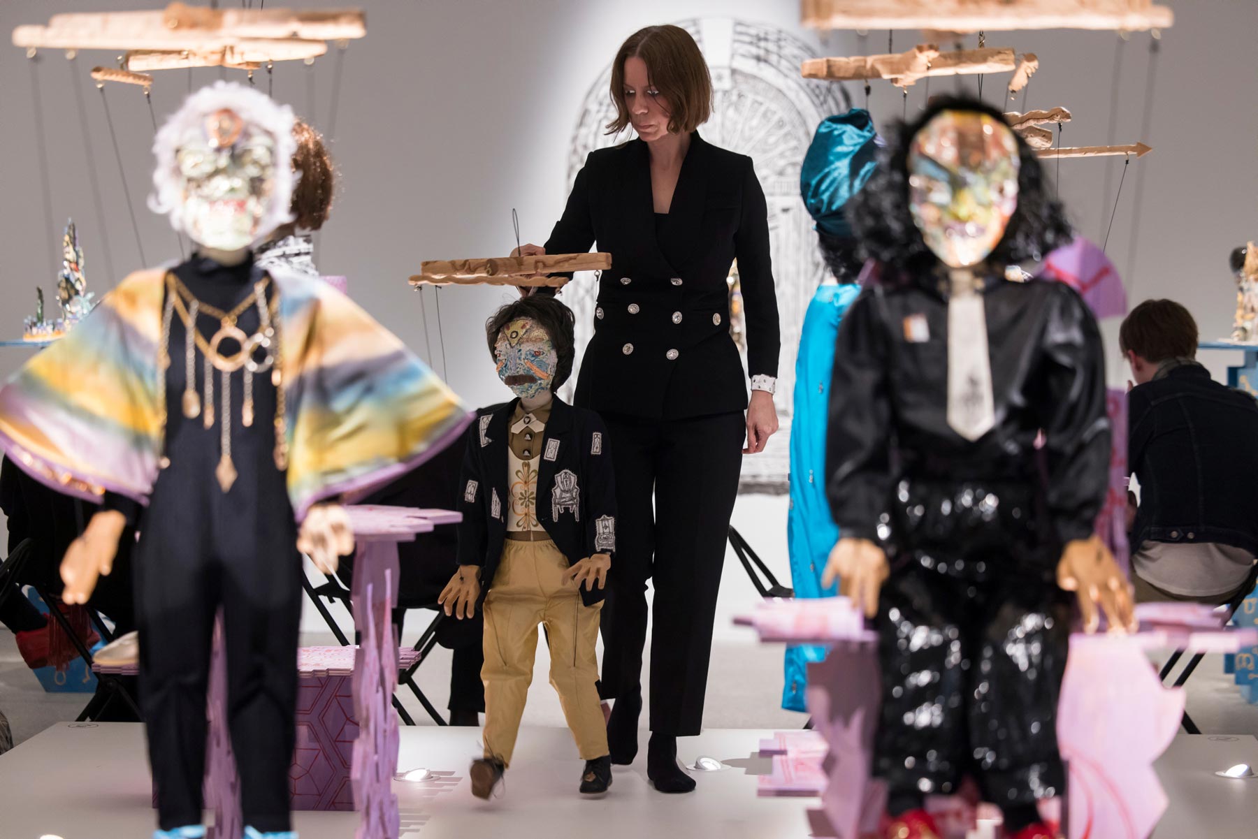 Performance still of Emily Hunt: The Grotto presented at the Art Gallery of New South Wales on 26 June 2024 Photo © Art Gallery of NSW, Anna Kucera and Jenni Carter