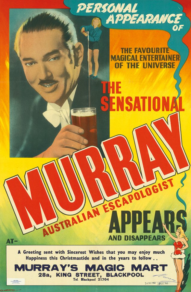 Personal appearance of... the sensational Murray Australian escapologist appears and disappears, 1963