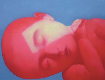 Red child, 2005 by Zhang Xiaogang
