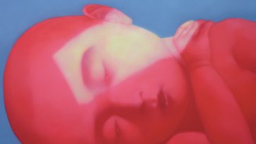 Red child, 2005 by Zhang Xiaogang