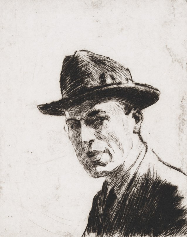 Self Portrait with Hat, c. 1918