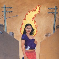 Detail from Ryan Presley's mural 'Paradise Won'
