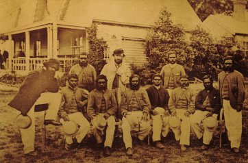 The Aboriginal Cricket Team, 1866 
photographer unknown