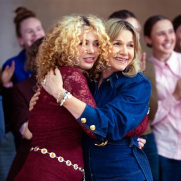 Jasmine Lancaster Merton and Justine Clarke at the unveiling