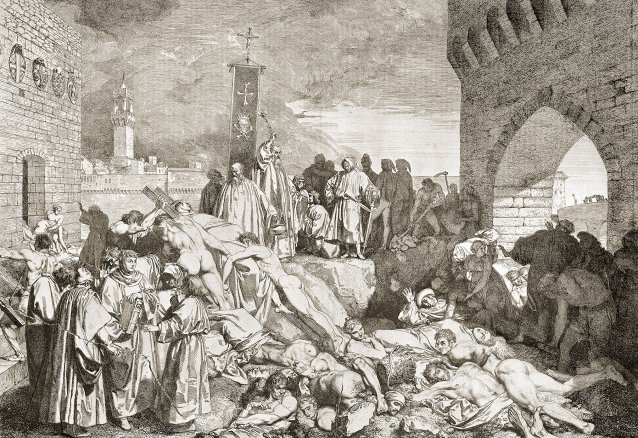 The plague of Florence in 1348.