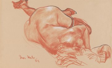 (Reclining female nude
lying on side), 1969 by Ivor Hele