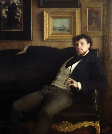 Portrait of Ernest Duez, 1876 by Paul Mathey