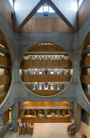 Louis Kahn Library at Phillips Exeter Academy, New Hampshire, USA (project year 1971), photographed 2011