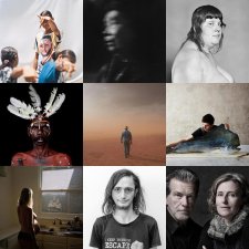 Nine square images of previous National Photographic Portrait Prize winners Nine square images of previous National Photographic Portrait Prize winners