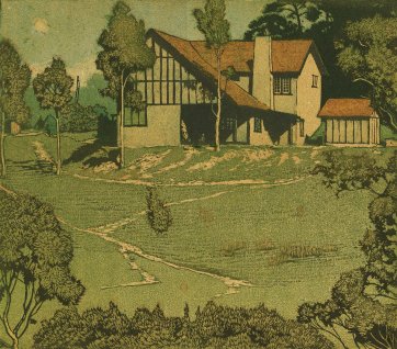 The house on the hill, 1925 by Napier Waller