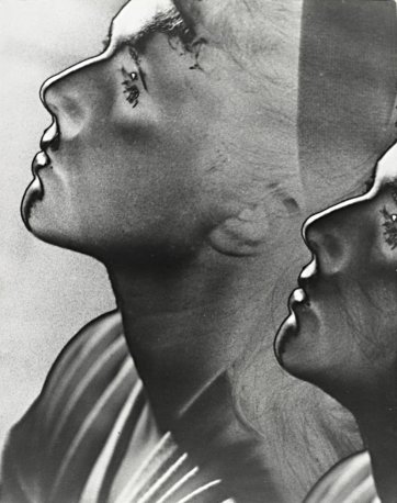 Solarised double portrait, 1930s by Man Ray
