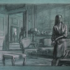 Study for HRH Crown Princess Mary of Denmark (compositional study), 2006 Ralph Heimans AM