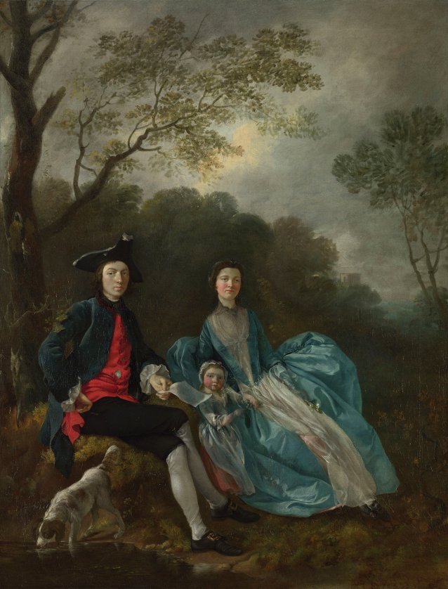 The Artist with his Wife and Daughter, c.1748 by Thomas Gainsborough