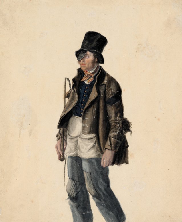 Blind beggar, Woolwich, 1824