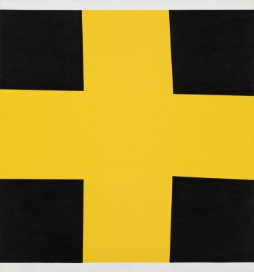 Self Portrait (non-objective composition) (yellow cross), 1990 John Nixon