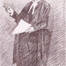 Preparatory study for the portrait of the Hon Tom Hughes KC