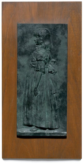 Bronze plaque (Portrait of a young girl), 1892