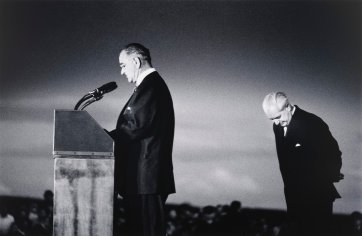 President Johnson and Prime Minister Holt at Canberra Airport