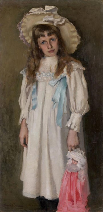Jessie with doll, 1897 Hugh Ramsay