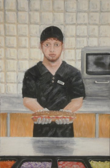 A portrait of the sandwich artist as a young man, 2010 by Joel Arthur