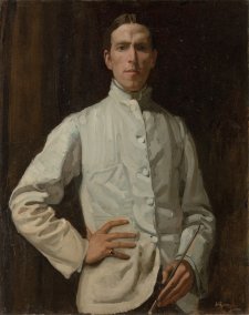 Self-portrait in white jacket , 1901-02 Hugh Ramsay