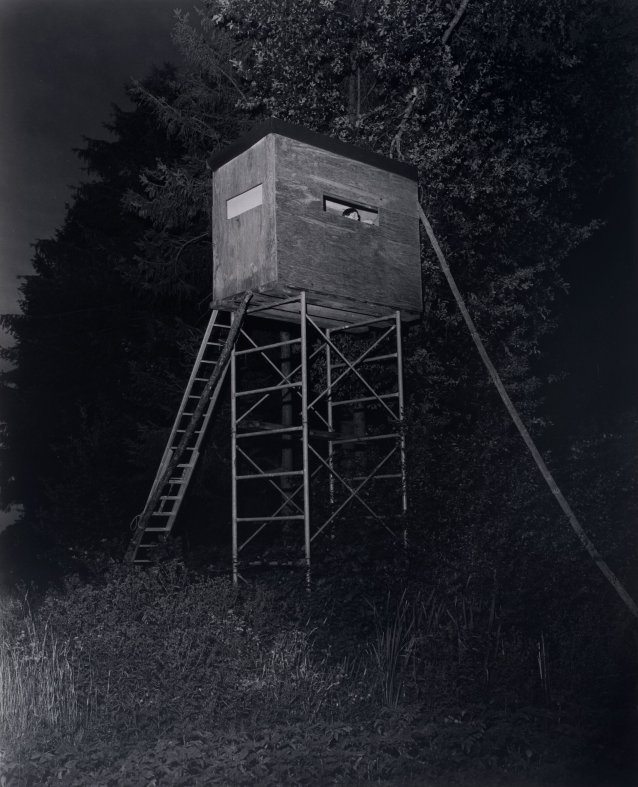 Celia inside a watchtower, 2018
