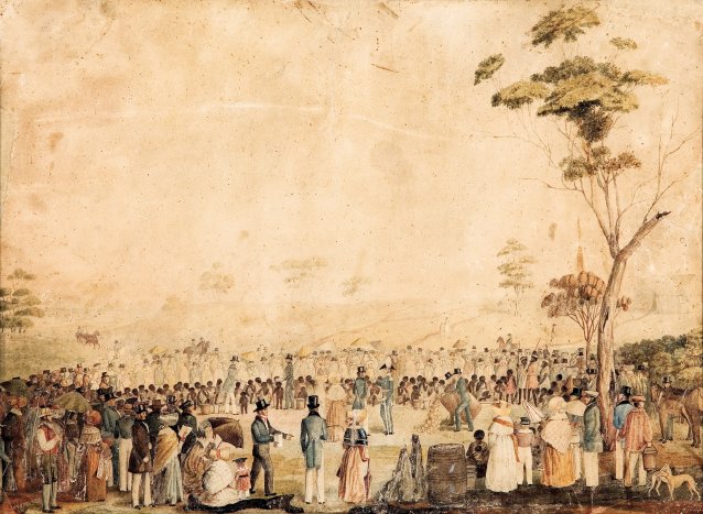 The first dinner given to the Aborigines, 1838 by Martha Berkeley 