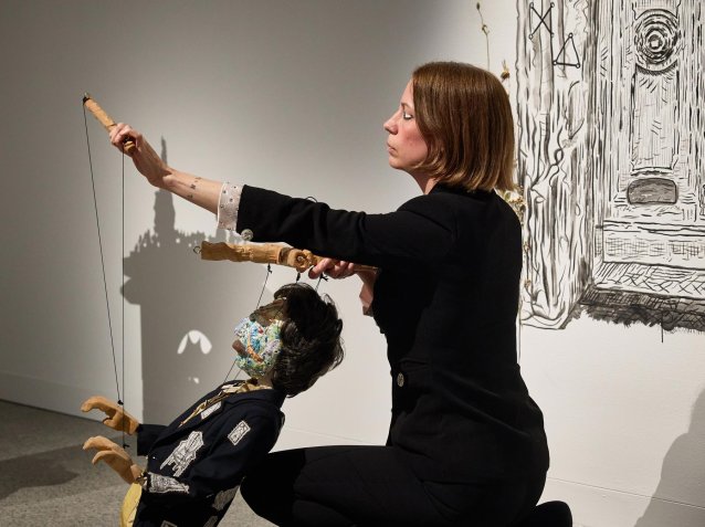 Performance still of Emily Hunt: The Grotto presented at the Art Gallery of NSW on 26 June 2024