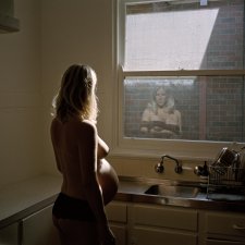 Greta In Her Kitchen, 36 weeks, 2018 by Alana Holmberg