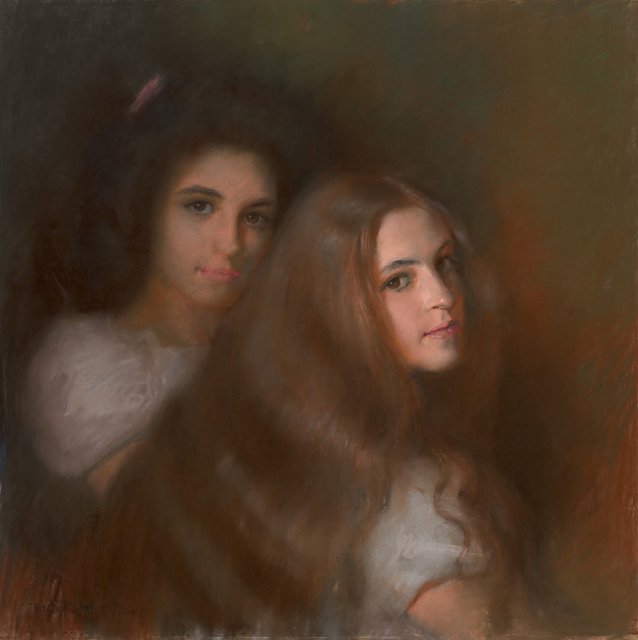 Carmen and Elizabeth Pinschof, 1900