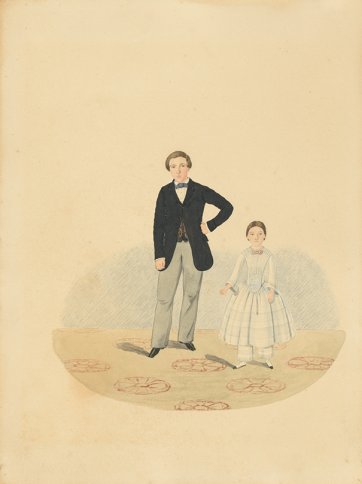not titled (Gentleman and young girl) c. 1855 by CHT Costantini
