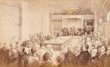 Opening of the First Legislative Council of Victoria by Governor Charles Joseph LaTrobe at St Patrick's Hall, Bourke Street West, Melbourne November 13th 1851