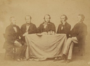 The first ministry under responsible government in New South Wales ( Thomas Holt, Treasurer; Sir William Manning, Attorney General; Sir Stuart Donaldson, First Premier of New South Wales; Sir John Darvall, Solicitor General; and George Nichols, Auditor General).