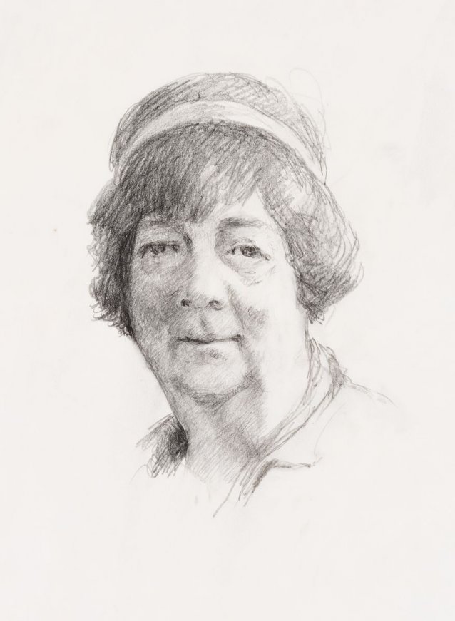 Head study for portrait of Margaret Olley