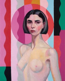 Nude Self Portrait, after Rah Fizelle 2016 by Yvette Coppersmith