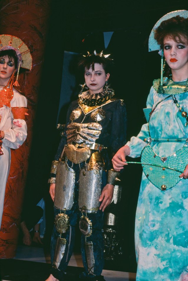 Models wearing outfits by Kate Durham at the ‘Fashion 1983’ show in Melbourne, 17 May 1983